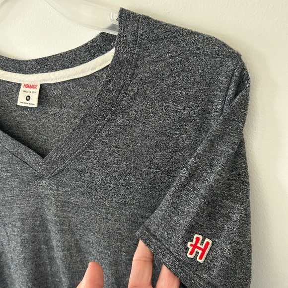 Homage charcoal basic tee, EUC - Picture 2 of 3